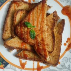 A picture of Egg Bread Tea Time Snacks.