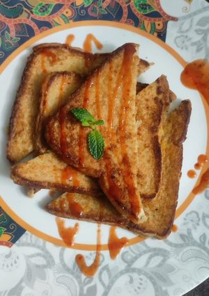 A picture of Egg Bread Tea Time Snacks.