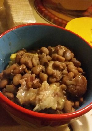 A picture of Maybe the Best Beans Ever (made in an Electric Pressure Cooker).
