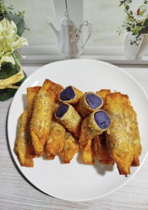 Foto resep Pangsit Ubi Ungu