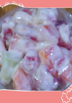 Foto resep Salad buah sederhana