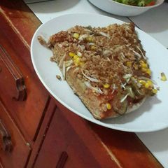 A picture of Whole wheat vegan pizza.