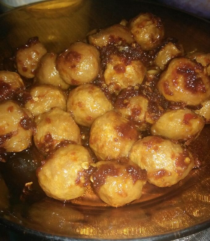 Foto resep Pentol goreng pedas