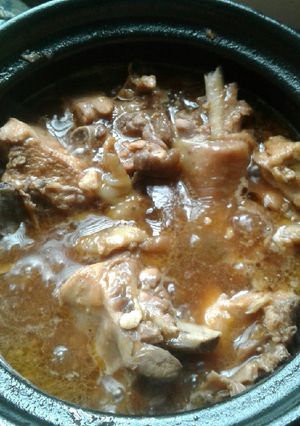 Hình của món Gà ram mặn ngọt.