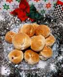Panecillos dulces con pasas