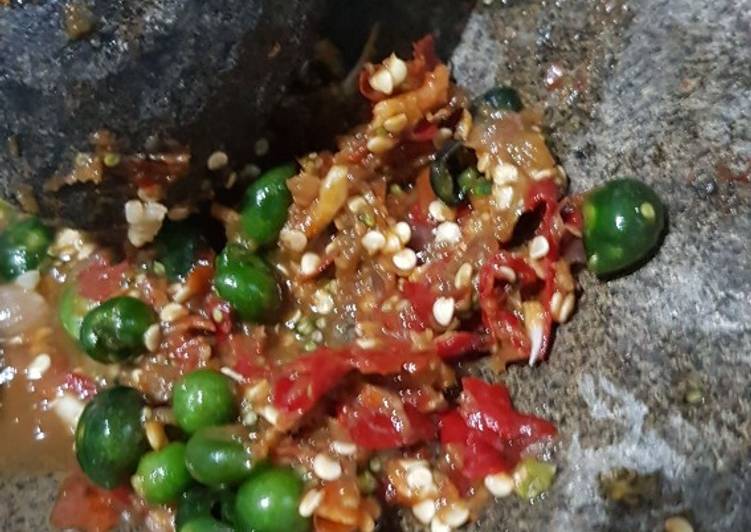 Cara Gampang Menyiapkan 3. Sambal Leunca ala PUTRI, Lezat