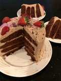 Chocolate Strawberry Cream Layer Cake