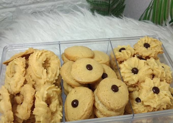 Resep Kue Kering Butter Cookies Ala Monde 1 Adonan 3 Bentuk Oleh Silvia ...