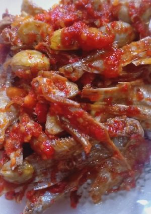 Foto resep Sambal jengkol muda vs ikan asin vc teri😁😂