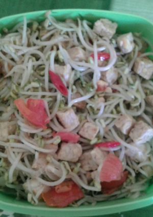 Foto resep Tumis kecambah campur tempe