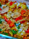 Chana chaat or chickpeas
