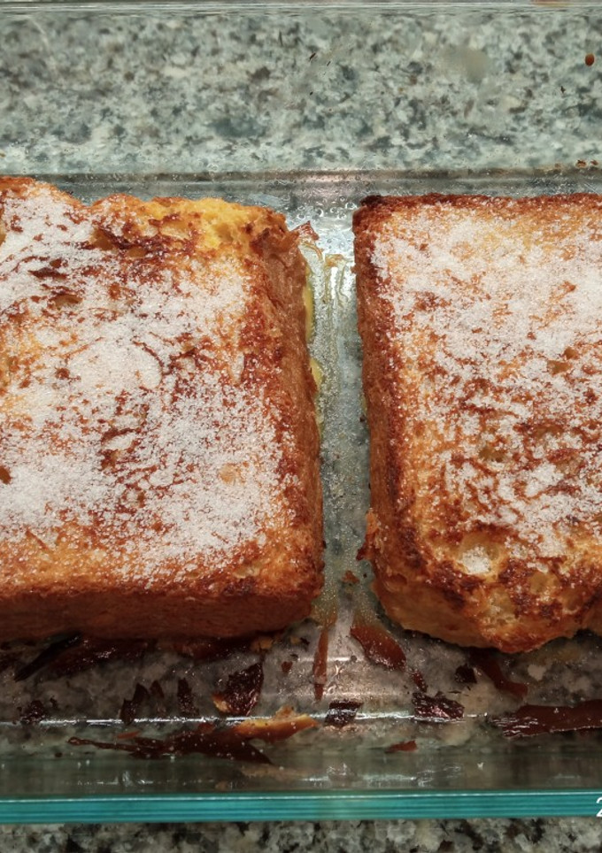 Una foto de Torrijas con leche de soja al horno