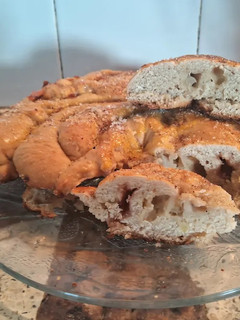 Una foto de Rosca espiral de peras, manzanas y membrillo🍐🍎