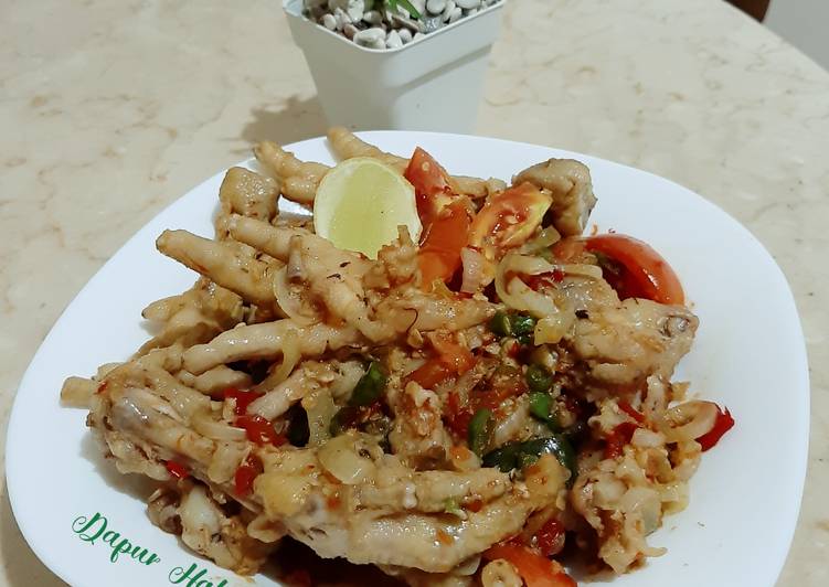 Ceker Dower Siram Jeruk : pedes asem 🤤