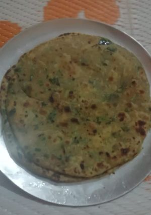 A picture of Methi paratha.