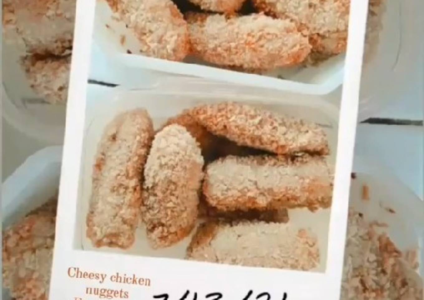 Cheesy chicken nugget