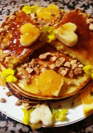 Une photo de Pancake à l'orange,banane