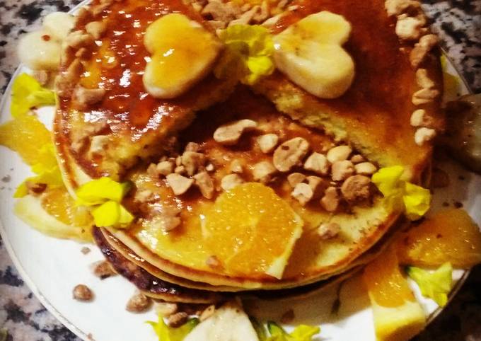 Le moyen le plus simple de Faire Délicieuse Pancake à l'orange,banane