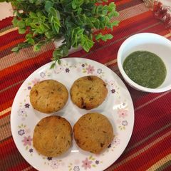 A picture of Matar stuffed kachori made in Airfryer/Healthy recipe.