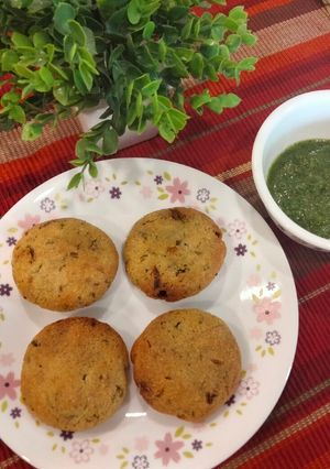 A picture of Matar stuffed kachori made in Airfryer/Healthy recipe.