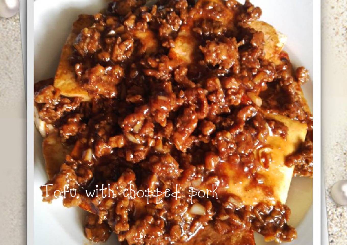 Tofu with chopped pork