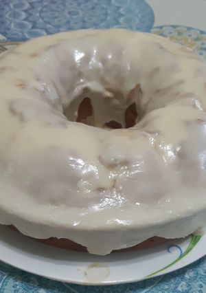Una foto de Budín de Mandarina bañado con Glasé