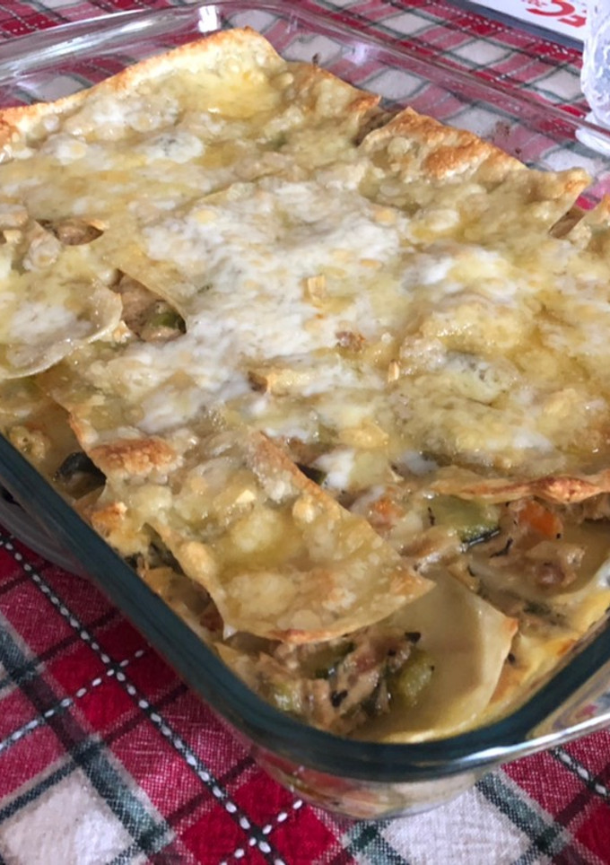 Una foto de Lasaña de atún y verduras