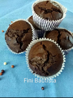Una foto de Magdalenas de algarroba con chip de chocolate