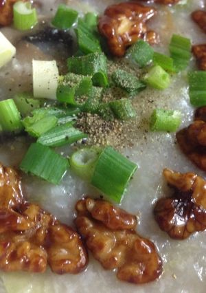 Hình của món Cháo nấm hương.