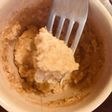 Postre cremoso de avena peras y canela, en taza al microondas