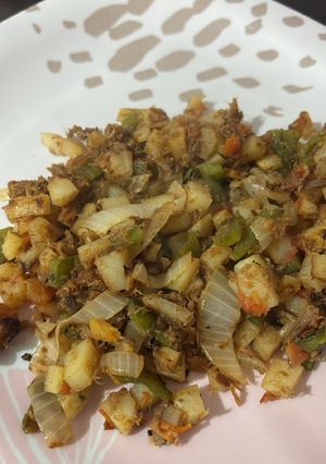 Una foto de Machaca Sonorense con Verdura