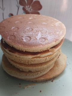 Una foto de Panqueques esponjosos versión más. Saludables