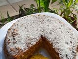 Torta húmeda de zanahoria en sartén