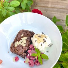 Small batch Oat Flour Brownies A picture of Small batch Oat Flour Brownies.