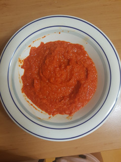 Una foto de Salsa de pimiento rojo