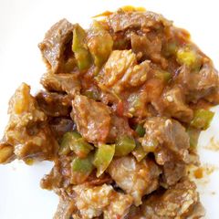 A picture of Wet Fried Goat Meat.