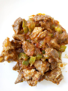 A picture of Wet Fried Goat Meat.