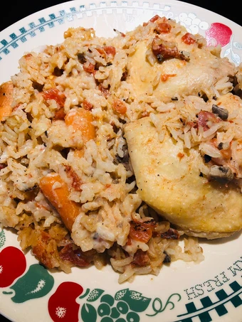 Simple Way Make Recipe Chicken, Carrot and Rice Bake that is Really Delicious, Perfect}