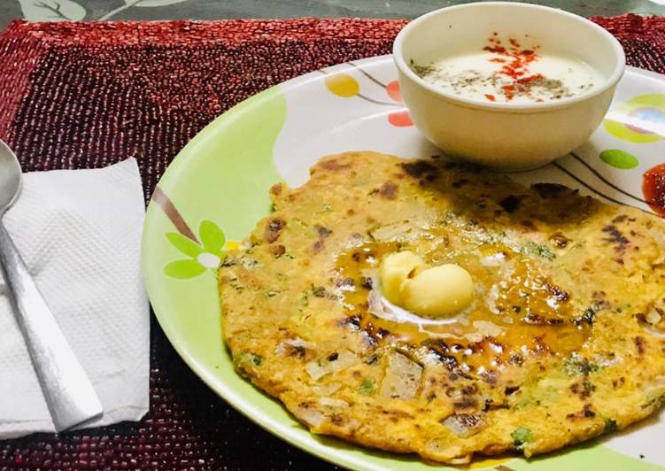 Recipe of Ultimate Besan onion parantha