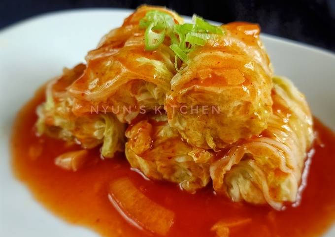 Resep Sawi Gulung Isi Ayam Oleh Choirun Nisa Cookpad