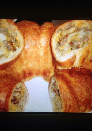 A picture of Stuffed breakfast bread.