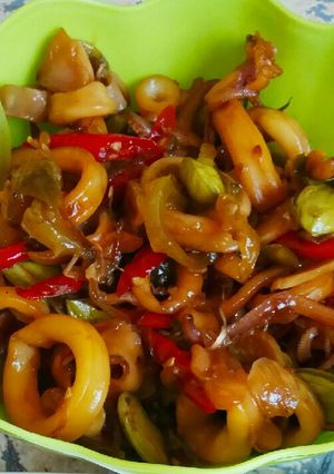 Foto resep Oseng sotong petai pedas