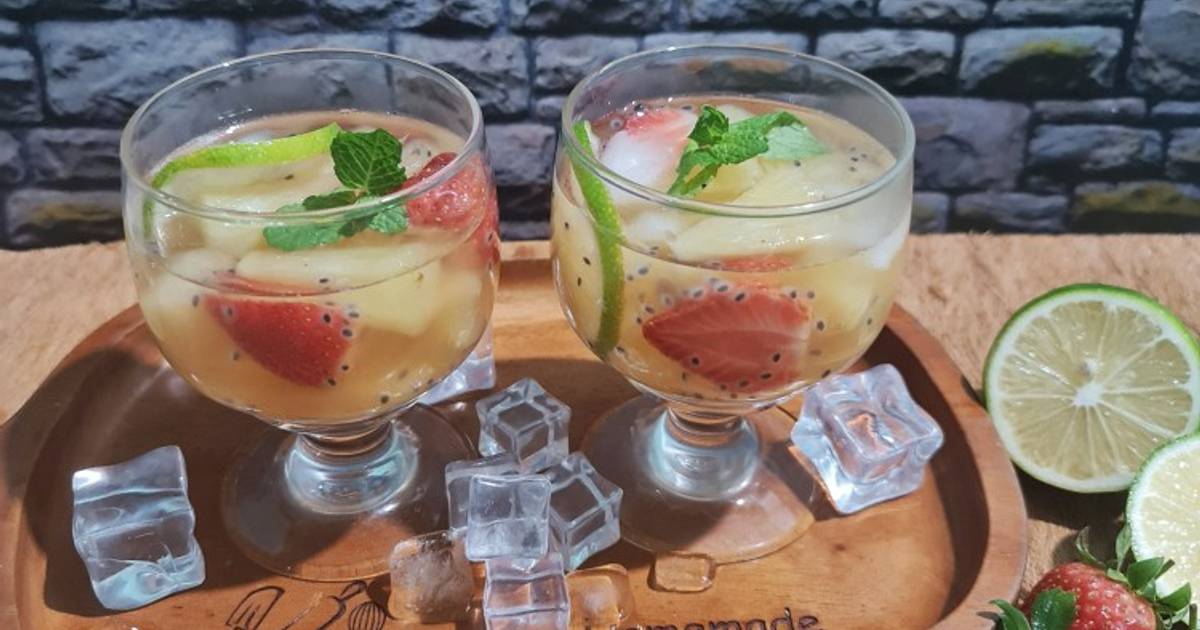 23 resep es setup nanas selasih enak dan mudah - Cookpad