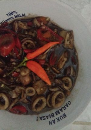 Foto resep Cumi saus hitam simple