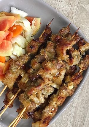 Hình của món Thịt nướng xiên que.