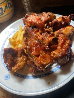 Una foto de Costillas en salsa de barbacoa