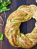 Garlic, Mozzarella, Feta & Pesto Pull Apart Bread
