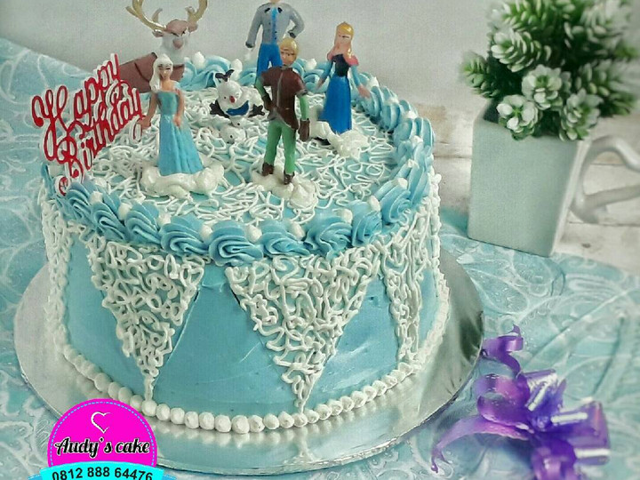 Resep: Cake ulang tahun thema Frozen Ekonomis