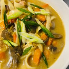 A picture of Chicken Udon Noodle Soup.