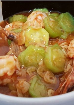 Foto resep Tumis udang gambas (oyong)